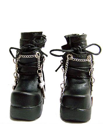 ドール靴 MSDサイズ人形用 ブラック/ホワイト 85...