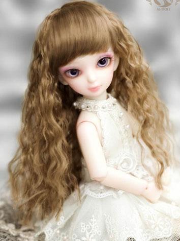 幼SDサイズ人形用ウィッグ 茶色 パーマ WG61009
