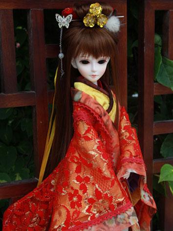 MSDサイズ人形用ウィッグ 赤色 4-001
