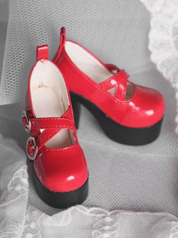 ドール靴 SDサイズ人形用 Rshoes60-14 レッド 赤色