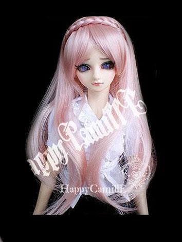 SDサイズ人形用ウィッグ ピンク 長髪