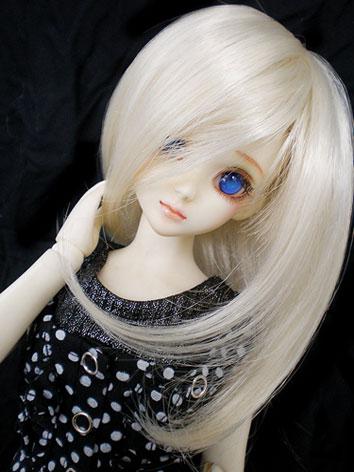 MSDサイズ人形用ウィッグ 内収直髪 二色