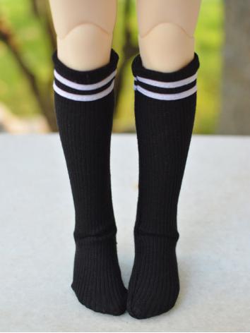 ドール用靴下 ソックス 70cm、SD、MSDサイズ人形衣装 A103  黒色