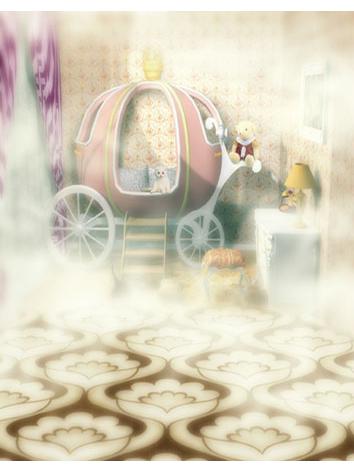 人形アイテム 人形用撮影背景の幕 y2767　カボチャの馬車