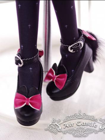 ドール靴 BJD用　SD/DDサイズ人形用　ハイヒール　黒色