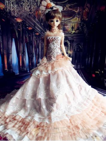 ドール服　SDサイズ人形用　ドレス　ウェディングドレス