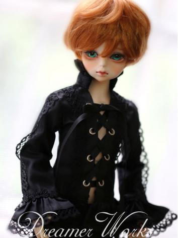ドール服　70cm/SD/MSDサイズ人形用　黒色　シャツ