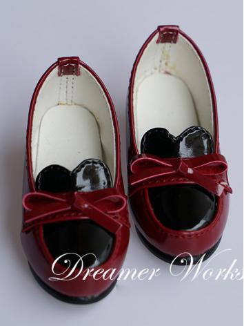 ドール靴 BJD SD/MSDサイズ人形用 女用 ワイン色