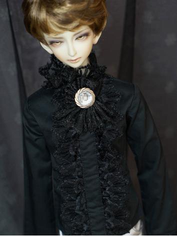 ドール服 70cm/SD/MSDサイズ人形用 黒色 シャツ