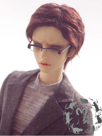 ドール用ウィッグ  小顔SD/MSD/幼SDサイズ人形用ウィッグ ブラウン色 ショット髪