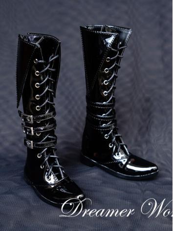 ドール靴 SD/MSDサイズ人形用 黒色 長靴