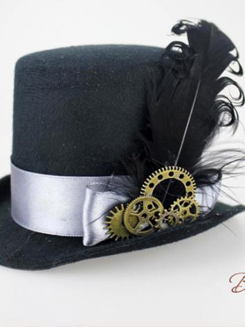 ドール用帽子 飾り物 70cm/SDサイズ人形通用 黒/白色あり