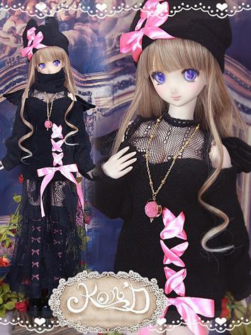 ドール服 SD/DDサイズ人形 衣装セット 小野猫-黒色