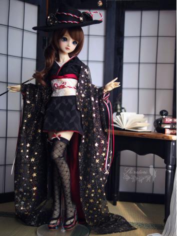 ドール衣装 SDサイズ人形用 着物 黒色