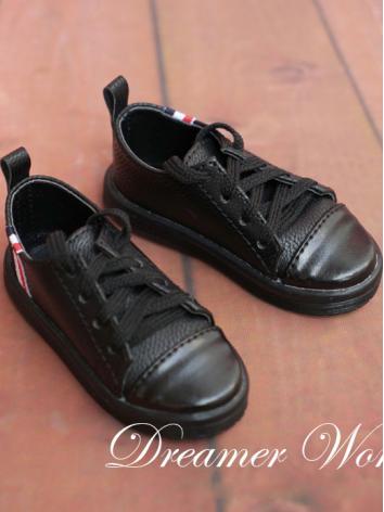 ドール靴 BJD 70cm/SD/MSDサイズ人形用 ブラック スニーカー
