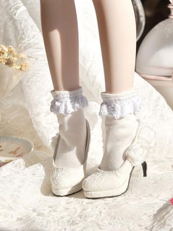人形用靴 SD/MSDサイズ人形通用 女性用 ハイヒール ホワイト/ブラックあり