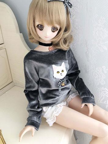 球体関節人形用 Ｔシャツ SD/DD/MSDサイズ人形用 女用 灰色