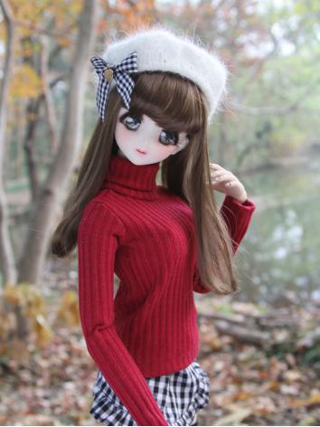 球体関節人形用 セーター SD/DDサイズ人形用 女用 赤色