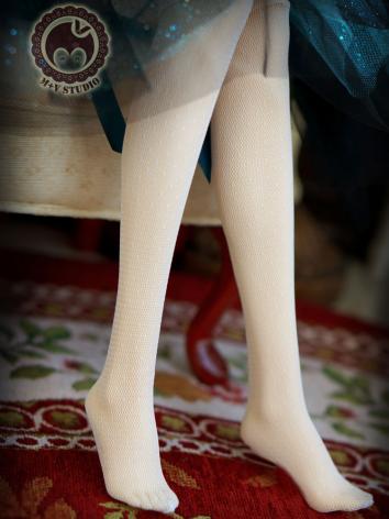 ドール靴下 SD/MSDサイズ人形用 ストッキング ホワイト 白色 女用
