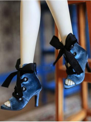ドール靴 SD16サイズ人形用 ワインレッド/ブラック/ブルー色あり ハイヒール