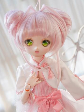 ドール用 ウィッグ 高温糸 パーマ SDサイズ人形用 女用 ピンク ベージュ ブラウン