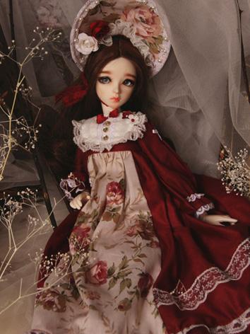 BJDドール用ドレス 薔薇の森 65cm女/SD/MSD/DSD/YOSDサイズ人形用 女性用 赤色