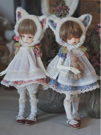 球体関節人形用衣装セット 幼SDサイズ人形用 ピンク/ブルー