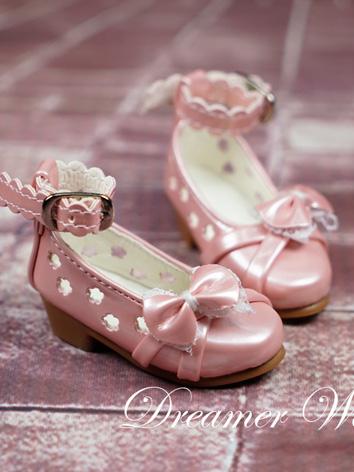ドール靴 球体関節人形用 SD/MSDサイズ人形用 ピンク/ホワイト
