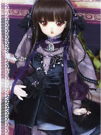 BJD 球体関節人形用衣装セット MSD/MDDサイズ人形用 『宝石少女』紫色 女性用