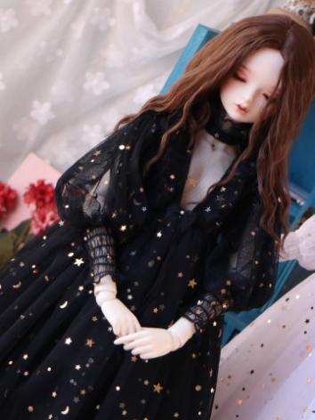 BJD 球体関節人形用 ドール衣装 1/2/SD/MSDサイズ人形用 ドレス ブラック/ホワイト/ベージュ 女性用