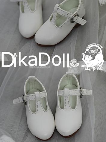 BJDドール用 お靴 ホワイト MSDサイズ人形用 藍Lan