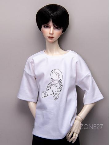 BJDドール用 Tシャツ ホワイト MSD/SD/70cm/73cmサイズ人形用