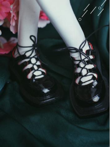 BJDドール用 ローマシューズ お靴 ブラック 70cm+サイズ人形用
