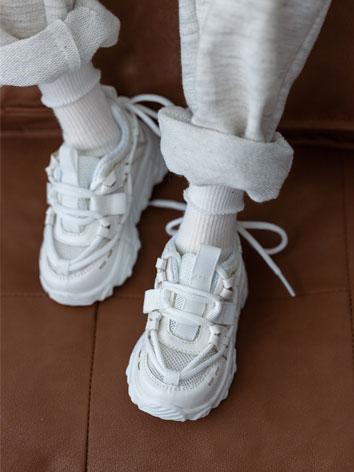 BJD DOLL ドール用 お靴 運動靴 ホワイト MSD/70cm/SDサイズ人形用