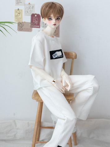 BJDドール用 衣装セット 運動服 ホワイト 70cmサイズ人形用