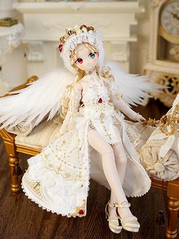 BJDドール用 洋服セット 【神聖の智天使】 ホワイト MDDサイズ人形用