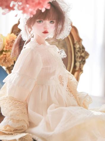 BJDドール用衣装セット【初恋】4点セット ワンピース ホワイト MSDサイズ人形用