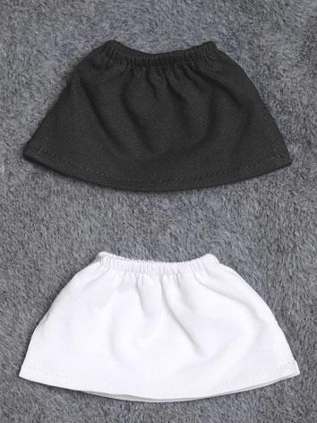 BJDドール用 インナースカート ブラック ホワイト MSD/MDD/SD/70cmサイズ人形用