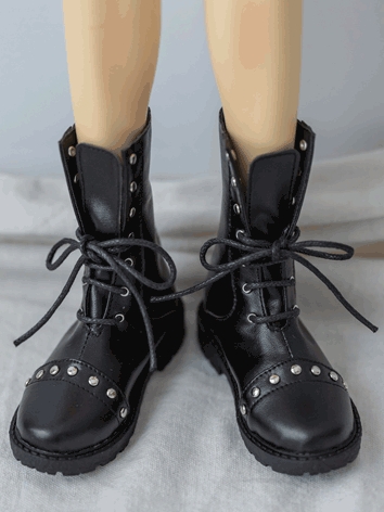 BJD ドール用 お靴 ブーツ ブラック MSD/SD/70サイズ人形用 球体関節人形用