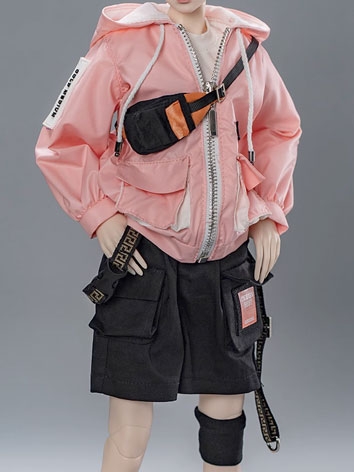 BJDドール用 衣装セット パーカー オレンジ ピンク イェロー MSDサイズ用