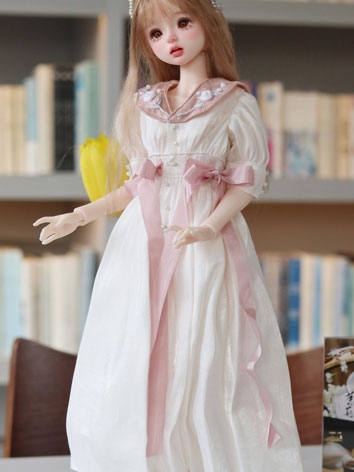 BJD ドール用 ワンピース 洋服 ホワイト MSDサイズ人形用