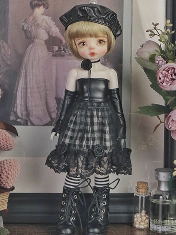 ドール用服 ブラック 衣装セット LS73/ID75/POPO68サイズ人形用 BJDDOLL