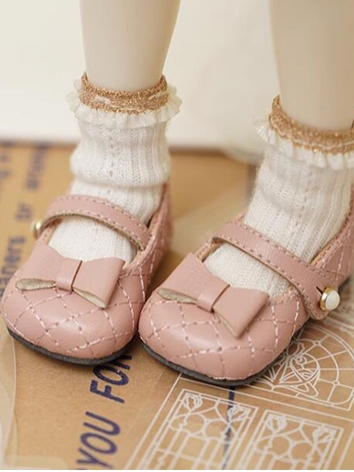ドール用お靴 ベージュ/ピンク YOSDサイズ人形用 BJD