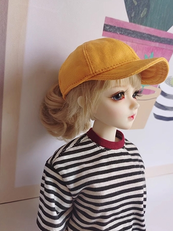 ドール用帽子 ハット 野球帽 黄色 SD/小顔SD/MSD/幼SDサイズ人形用 BJDDOLL