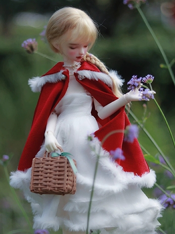 BJDドール用服 ドレス 赤色 女の子用【小紅帽】 1/4サイズ人形通用