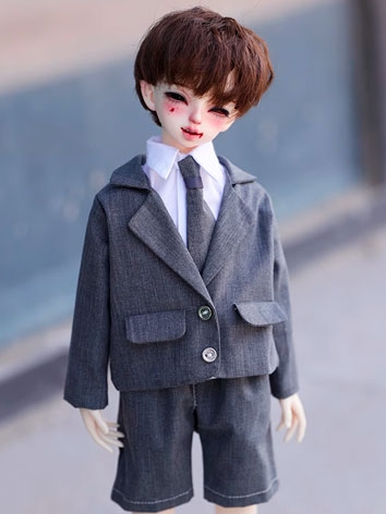 ドール用服 スーツ グレー 男の子  YOSD/MSDサイズ用 球体関節人形用 BJD
