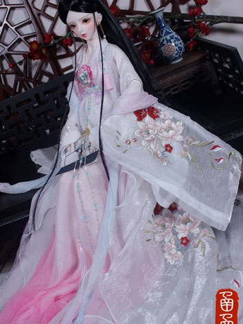 ドール用服 時代服 漢服 女性用 刺繍 SD/SD16サイズ人形用 BJD
