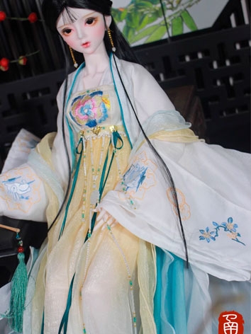 ドール用服 時代服 漢服 女性用 刺繍 SD16サイズ人形用 BJD 夕玥