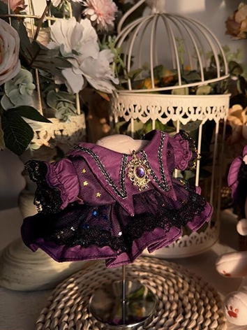 ぬいぐるみ服 洋服 ワンピース 紫色 10cm/15cm/20cm/40cmサイズ用
