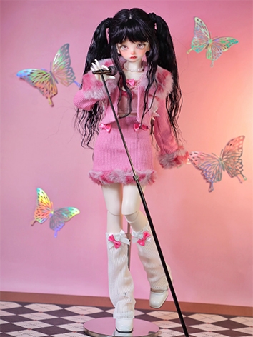ドール用服 衣装セット【新宿恋曲】 ピンク 女の子用 MSDサイズ人形通用